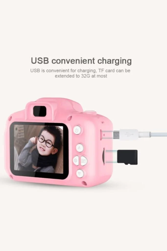 Torima CMR 7 Pembe Mini 1080p Hd Çocuk Kamera Dijital Fotoğraf Makinesi 2-0 Inç Ekran